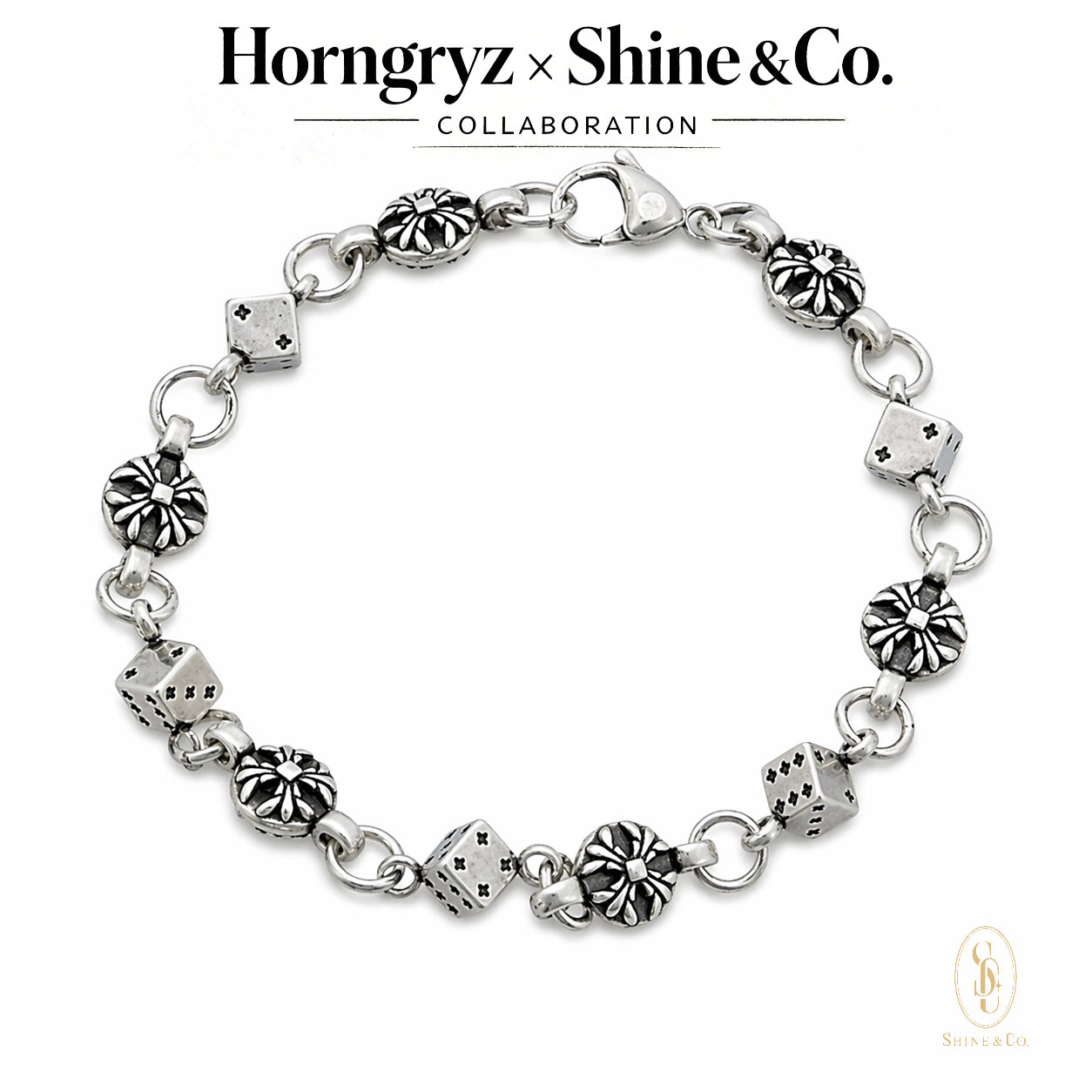 Mini Midnight Fleur Dice Bracelet
