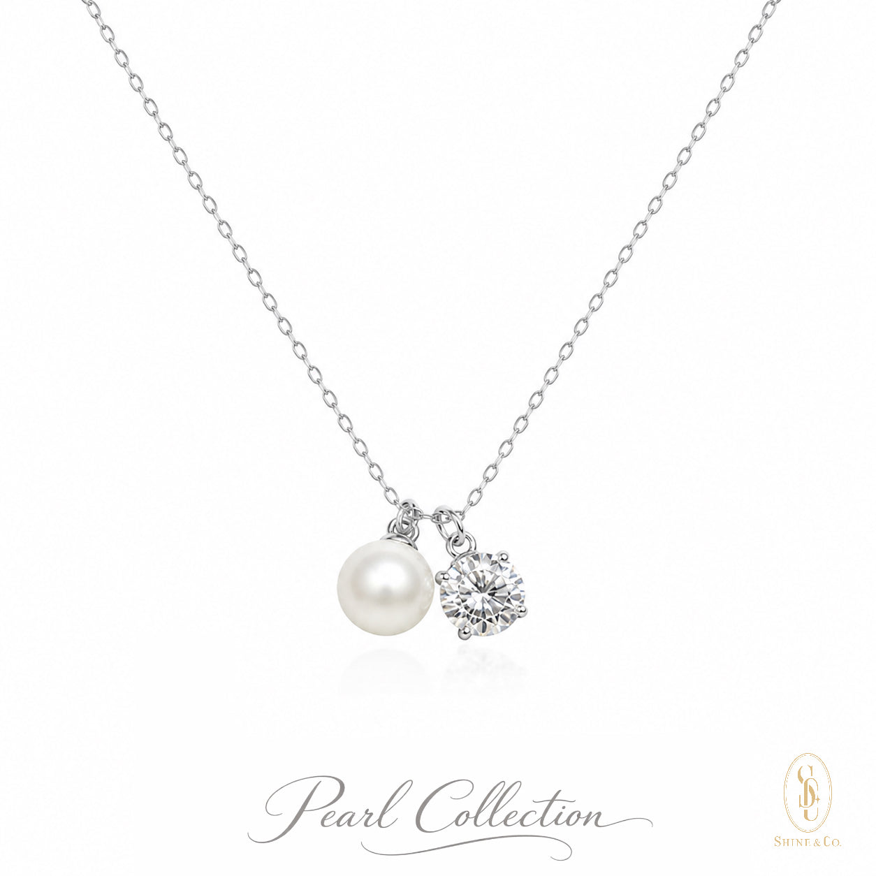 Twin BB Pearl Necklace