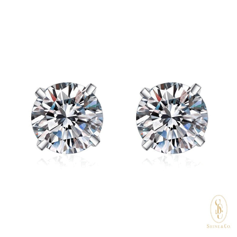 Classic Solitaire Ear Studs
