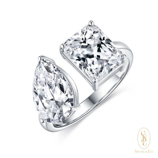 Pear & Emerald Cut Ring