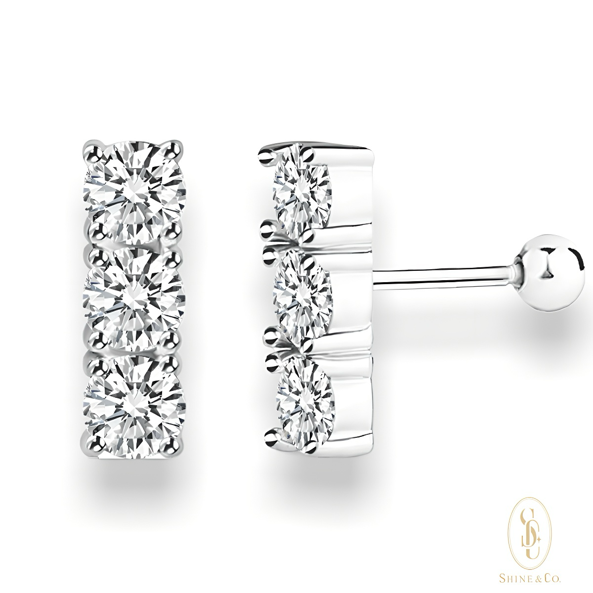 Tia Screw Back Ear Stud