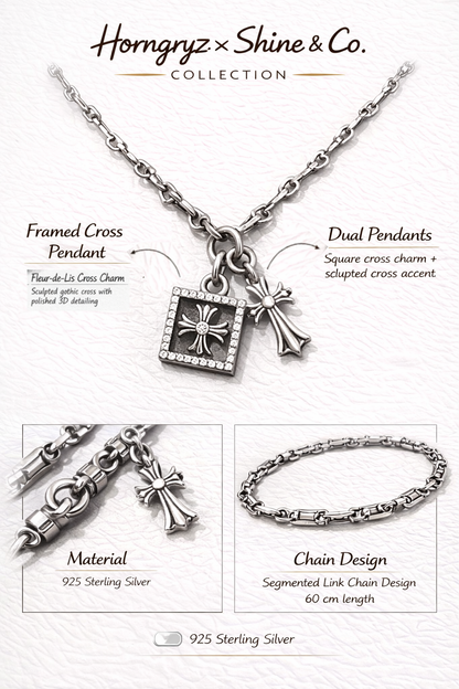 Tyson Tag Fleur Cross Necklace