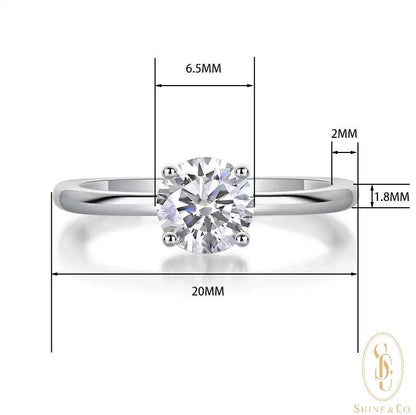 Four-Prong Solitaire Ring