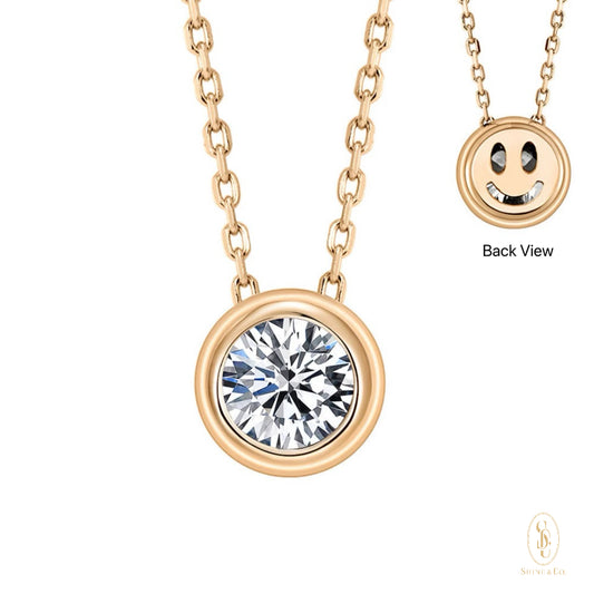 Bubble Smiley Face - Rose Gold