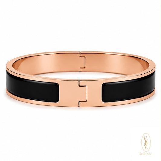 [PRE-ORDER] Black Enamel Bangle