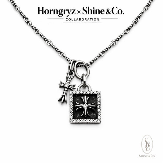 Tyson Tag Fleur Cross Necklace