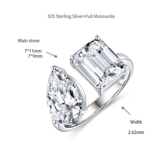 Pear & Emerald Cut Ring
