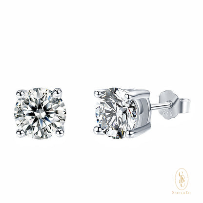 Classic Solitaire Ear Studs