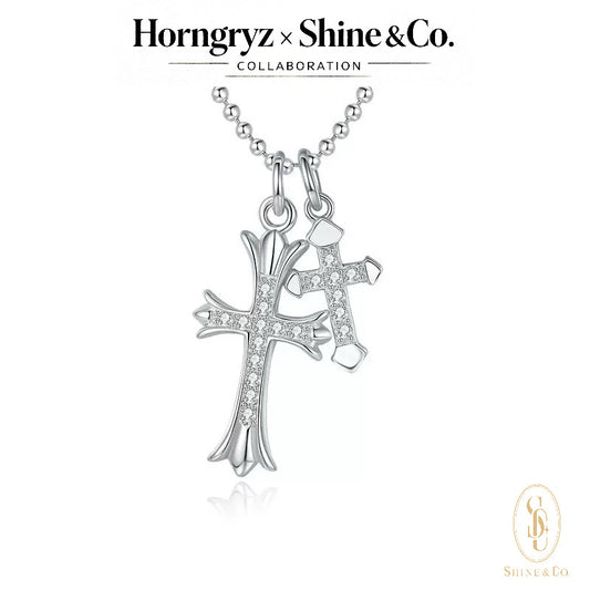 Taylor Fleur Cross Necklace