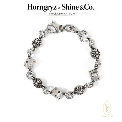 Midnight Fleur Dice Bracelet