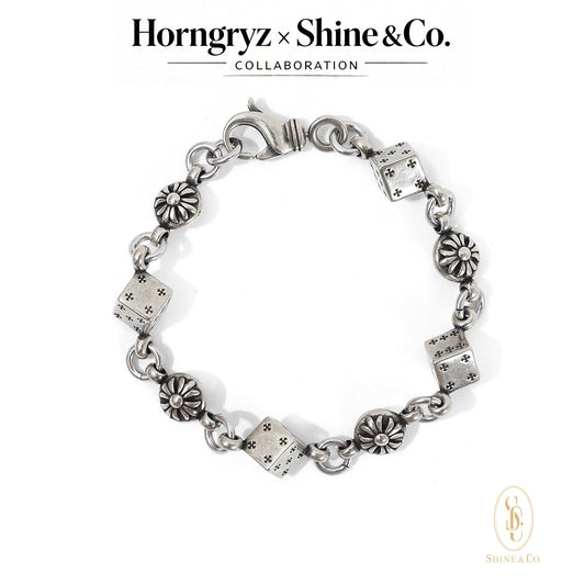 Midnight Fleur Dice Bracelet