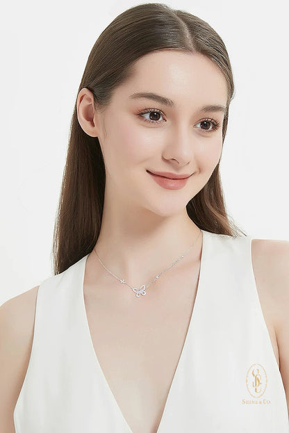 Seraphina Double Butterfly Necklace