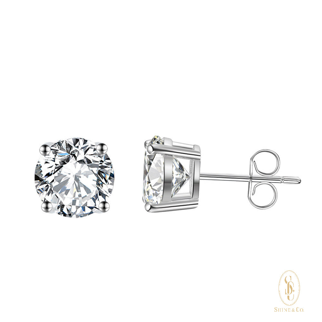 Classic Solitaire Ear Studs