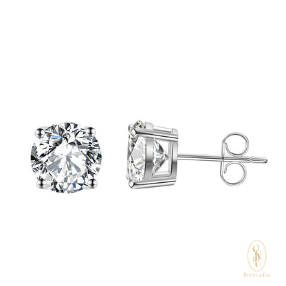 Classic Solitaire Ear Studs