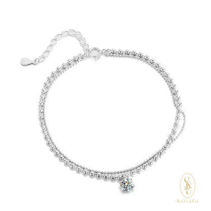 Twin Chain Solitaire Bracelet