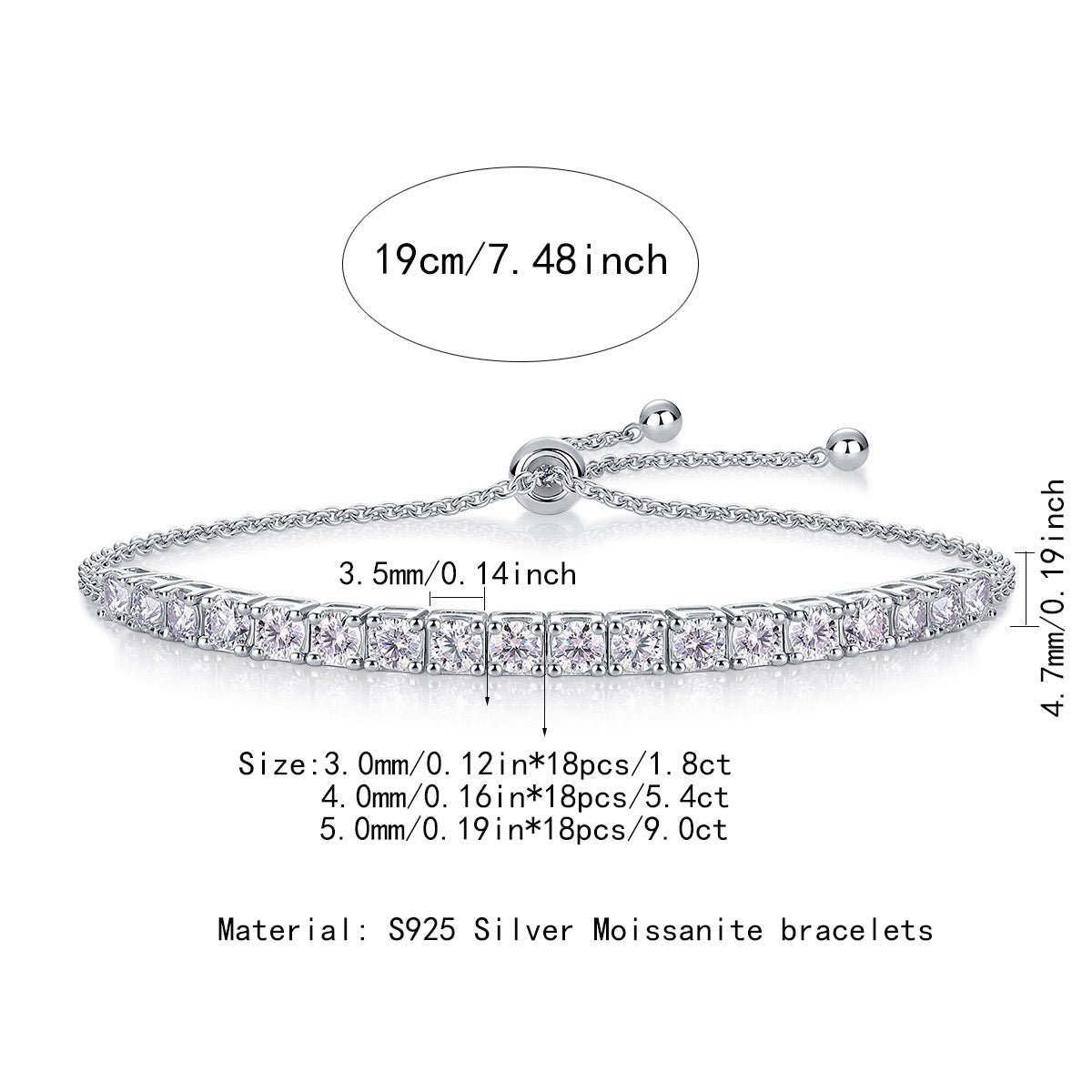 Everline Adjustable Tennis Bracelet