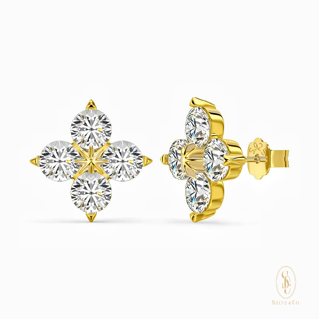 [CNY Edition] Mini Blossom Earrings - 18K Gold Plated