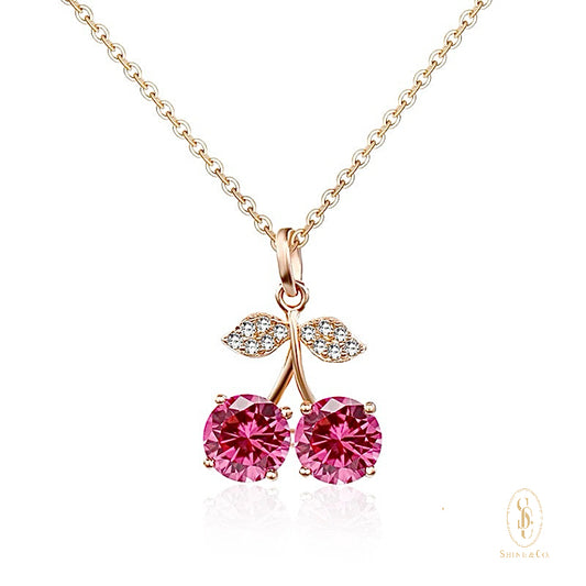 [CNY Edititon] Cherry Necklace - Rose Gold Plated