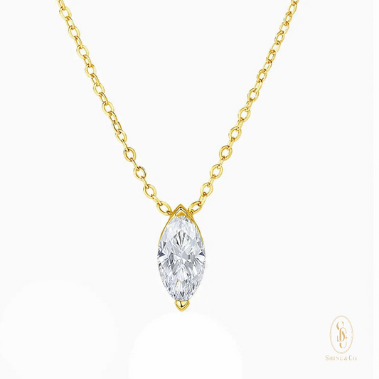 [CNY Edition] Ella Marquise Necklace - 18K Gold Plated