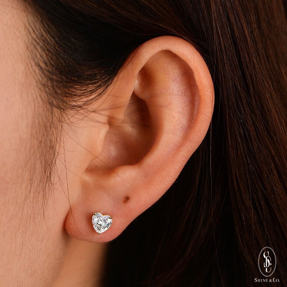 Jetaime Heart Shape Ear Studs