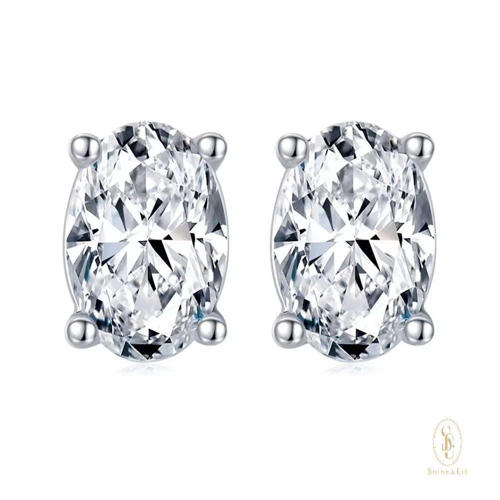 Aurora Oval Cut Ear Studs