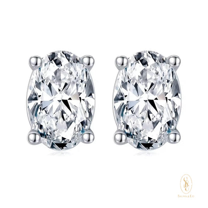 Aurora Oval Cut Ear Studs