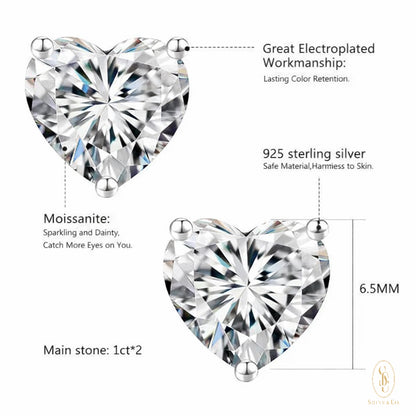 Jetaime Heart Shape Ear Studs