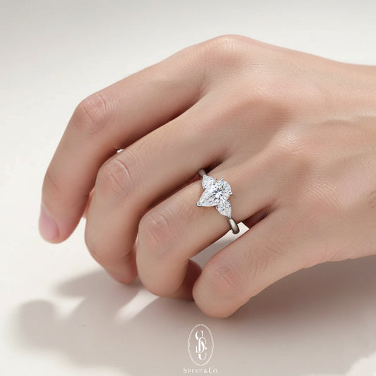 Trinity Pear Ring