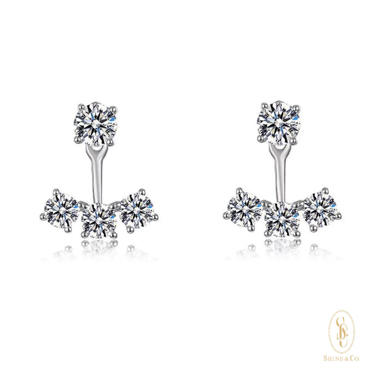 Joanna Detachable Trio Stone Earrings