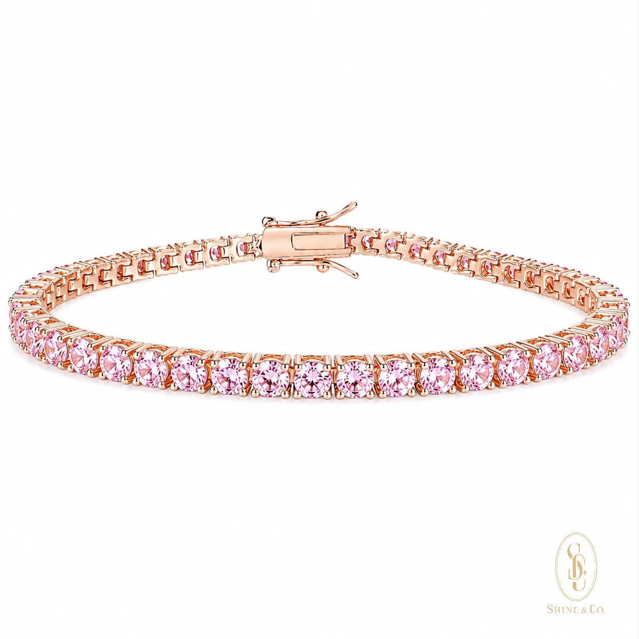 [PRE-ORDER] Sakura Pink Moissanite Tennis Bracelet