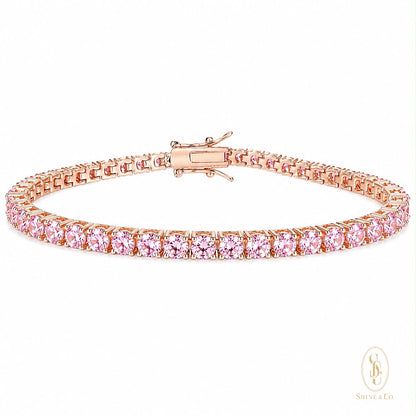 [PRE-ORDER] Sakura Pink Moissanite Tennis Bracelet