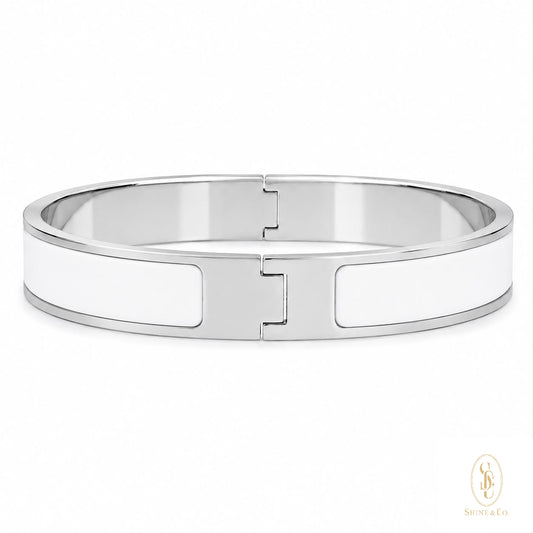 [PRE-ORDER] White Enamel Bangle