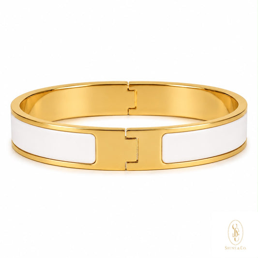 [PRE-ORDER] White Enamel Bangle