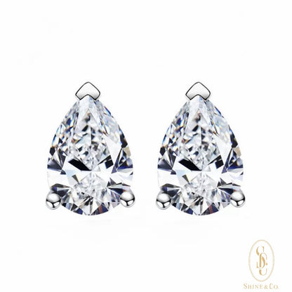 Shine&Co. Delia Pear Shape Ear Studs