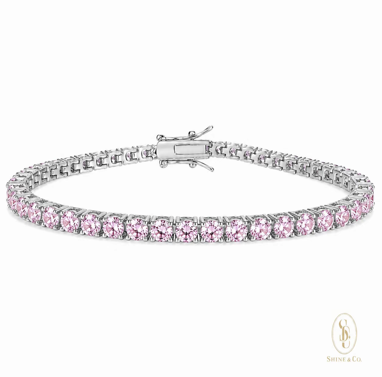 [PRE-ORDER] Sakura Pink Moissanite Tennis Bracelet