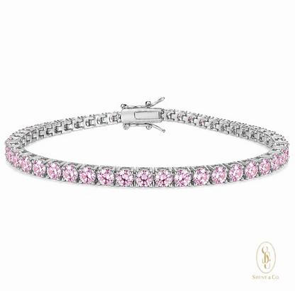 [PRE-ORDER] Sakura Pink Moissanite Tennis Bracelet
