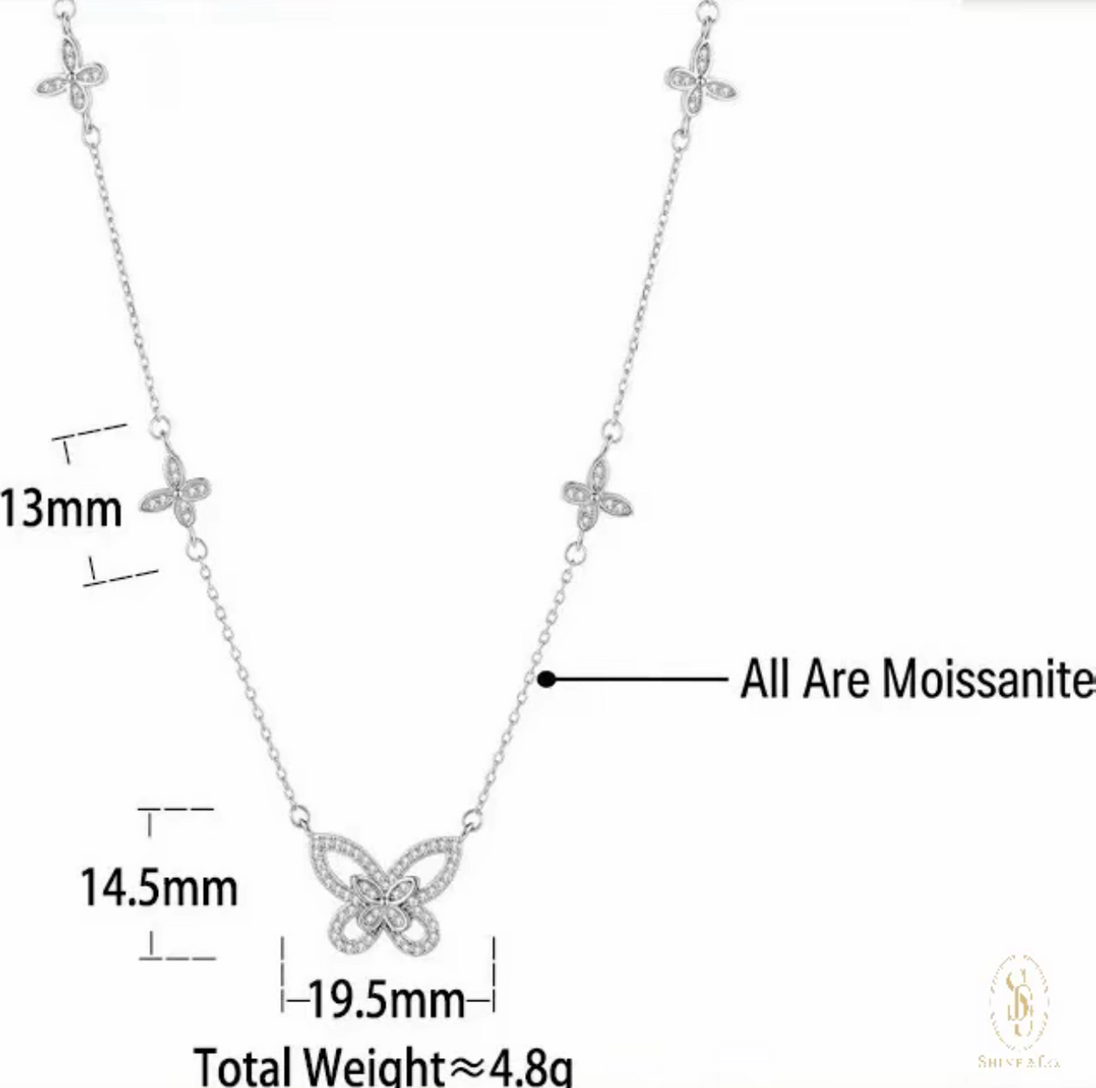 Seraphina Five Butterfly Necklace