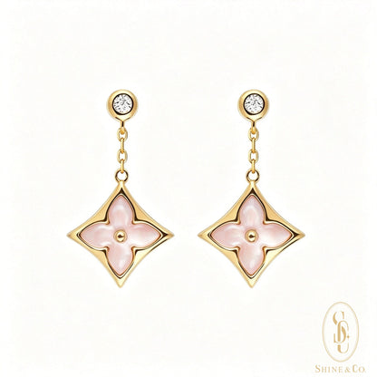 [PRE-ORDER] Vivienne Blossom Drop Earrings - Mother of Pearl