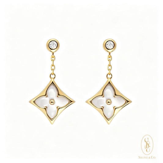 [PRE-ORDER] Vivienne Blossom Drop Earrings - Mother of Pearl